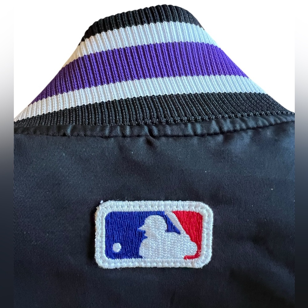 VTG 90s MLB Colorado Rockies Starter Diamond Collection Satin Jacket Korea Mint - Picture 9 of 14